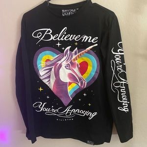 Kill star unicorn long sleeve shirt